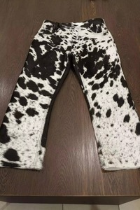 Chaqueta de cuero de vaca de lujo para hombre, estilo camionero, con pelo auténtico de vaca, marrón y blanco con manchas. - Product Image 5