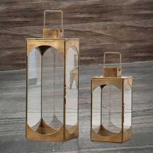 Portavelas Triangular de Vidrio de Lujo, Farol Decorativo de Metal para Decoración de Bodas y Hogar - Product Image 3