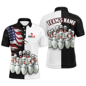 Custom <b>bowling</b> polo shirts Sublimation sports polo shirt Quick-drying polyester jersey <b>Bowling</b> jersey sublimation - Product Image 1