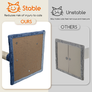 Nobleza gatto albero 118.5 cm di altezza stabile mobili per gatti con 3 piattaforme 1 grotta 1 Pompon 1 Ratter in pelliccia sintetica blu - Product Image 5
