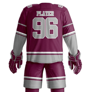 Uniforme de hockey sobre hielo, jersey y pantalones personalizados para equipo, fabricante OEM, conjunto de jersey de hockey sobre hielo, ropa profesional para equipo, logotipo personalizado - Product Image 2