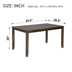 <b>Small</b> Space 4-Person Dining <b>Table</b> Wooden Rectangular <b>Kitchen</b> <b>Table</b> in Walnut ONLY <b>TABLE</b> - Product Image 6
