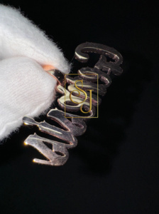 จี้เพชรมอยส์ซอไนท์ที่ออกแบบเองได้ทุกตัวอักษร10K แข็งสีโรสโกลด์หรูหราไม่เหมือนใครของขวัญสำหรับเธอ - Product Image 3