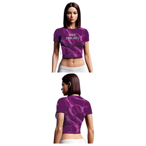 Conjunto Casual de Verano, Transpirable, Camiseta Corta para Mujer, Nueva Camiseta Corta Moderna para Mujer - Product Image 5