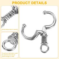 Pince à bec de taureau, pince à bec de taureau à ressort en acier inoxydable avec diamètre intérieur de 2,2 mm, équipement pour animaux d'élevage, verrouillage automatique