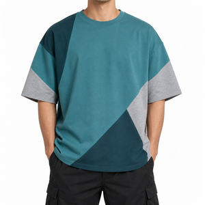 เสื้อยืดโอเวอร์ไซส์ทรงบ็อกซี่สำหรับผู้ชาย พิมพ์โลโก้ได้ตามต้องการ คุณภาพสูง ผ้าฝ้าย 100% เป็นมิตรต่อสิ่งแวดล้อม ระบายอากาศได้ดี ดีไซน์แบบดิสเทรส - Product Image 4