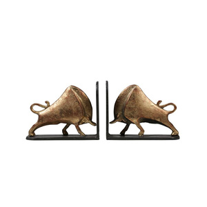 Luxury Modern Metallic Aluminium Bookends with Customized Color and Engraved Design 2-Piece Home <b>Decor</b> Sculpture - Product Image 4