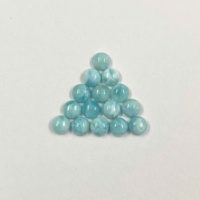 Prix de gros naturel bleu Larimar lisse rond Cabochon 5mm pierre précieuse semi-précieuse de luxe bijoux faits à la main achats en ligne