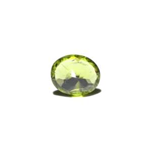 Loose Peridot Gemstone 6.1 Carat Oval Cabochon Emerald Cut Faceted for Fine Jewelry - Product Image 2