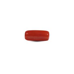 Natural Red Coral Loose Gemstone 7.2 Carat Triangle Shape for Fine Jewelry - Product Image 1