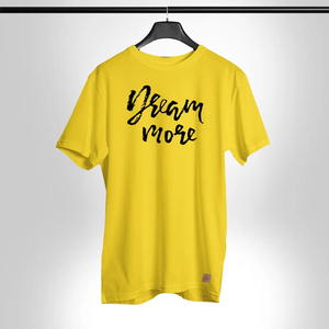 T-shirt blanc en coton pour homme Dream More, manches courtes, col rond, décontracté, imprimé sérigraphié, jersey tricoté, respirant, séchage rapide, coupe classique - Product Image 5