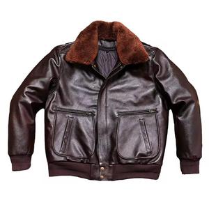 Unisex <b>Genuine</b> <b>Leather</b> <b>Jacket</b> with Stand Collar Waterproof Autumn Moto Biker Style Solid Color Zipper Closure - Product Image 1