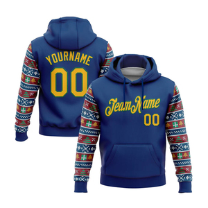 Custom <b>Men's</b> Sports Team Sublimation Hoodie Team Name Number Personalized 100% Cotton Lightweight Breathable Quick Dry <b>Pullover</b> - Product Image 4