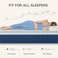 Matelas à ressorts ensachés Euro Top compressé, écologique, hypoallergénique, personnalisable, 5/7 zones, garantie 10 ans pour chambre et hôtel
