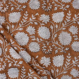 100% Pure Cotton Indian Hand <b>Block</b> <b>Printed</b> Lightweight Fabric for Bags & Totes 90 GSM 43/44" Width - Product Image 2