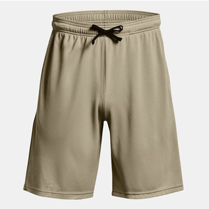 Shorts de sport pour hommes style urbain, 100% polyester, maille, rouge et noir, taille mi-haute avec bande élastique et bande tricotée rayée - Product Image 5