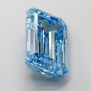 Diamant de laboratoire de 5,04 carats, taille émeraude, bleu vif fantaisie, clarté VS1, polissage excellent, pierre précieuse CVD de qualité supérieure, bijou de luxe - Product Image 4