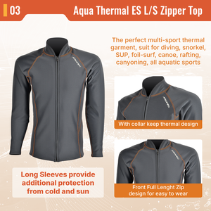 Chaqueta Térmica de Manga Larga con Cierre Frontal para Hombre Aropec, de Secado Rápido, Forro Polar, Neopreno Superelástico, para Buceo y Surf, OEM - Product Image 4