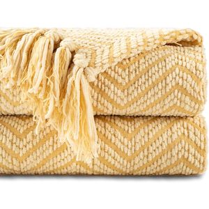 Coperta Decorativa Autunnale Gialla per Divano, Elegante Coperta per Halloween e Decorazioni Autunnali - Product Image 4