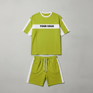 Private Custom Label Summer Men Solid Quick Dry Short Tracksuit Wholesale T Shirts Youth and Adults Casual Fashion <b>Sets</b> - Product Image 5