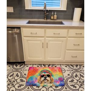Shih Tzu Hippie Dawg tapis de bain en mousse à mémoire de forme lavable en Machine tapis de cuisine Anti-fatigue coussin de confort pour le bain ou la cuisine - Product Image 2