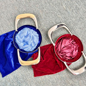 Religieux chrétien protestant église fournitures offrant sac assiette poignée robuste velours couleur - Product Image 1