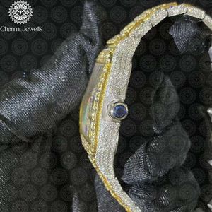 ชาร์ม จิวเวลส์ เมน ลักชัวรี สแควร์ ไดมอนด์ วอทช์สายสแตนเลสสตีล ระบบกลไกอนาล็อก 30 มม. ดีไซน์แฟชั่น 10 บาร์ กันน้ำ - Product Image 3
