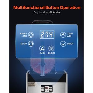 Commercial 12L Single Tank Stainless Steel Margarita Smoothie Frozen <b>Drink</b> Maker 48 Cups Slushy Machine <b>Drink</b> <b>Dispenser</b> - Product Image 4