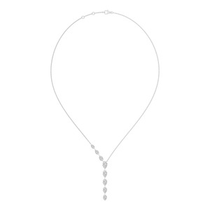 Collar Asimétrico con Diamante Cultivado en Laboratorio con Corte Pera Perforado, 3.53 CTW, Oro Rosa de 9K - Product Image 6