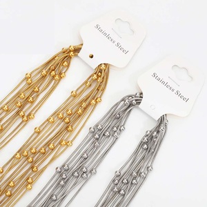ขายส่งโดยตรงจากโรงงาน โซ่สแตนเลส 304L ขนาด 45 ซม. ชุบทอง 18k PVD สำหรับทำสร้อยคอ DIY ปรับขนาดได้ - Product Image 1