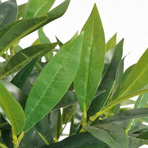 49.2 \ "pianta verde albero di alloro artificiale con vaso durevole elemento decorativo per interni esterni - Product Image 2