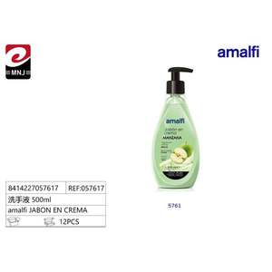 Savon liquide pour les mains JABON EN CREMA Manzanita 500ml, désinfectant pour les mains de qualité supérieure, ingrédients hydratants à base de fruits, sans produits chimiques, lavage des mains - Product Image 1