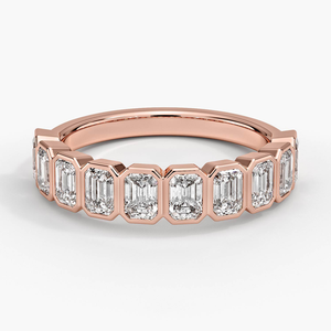 Emerald Cut Diamond Eternity Band <b>Ring</b> Minimalist Wedding Band Stackable Anniversary <b>Ring</b> Fine Jewelry Gift - Product Image 6