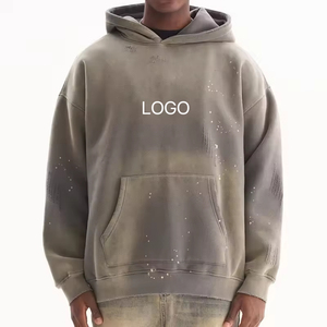 Sudadera con Capucha de Invierno de la Mejor Calidad para Hombre y Mujer, con Logotipo Personalizado, Diseño Lavado al Ácido, 100% Algodón Felpa, Corte Regular - Product Image 1