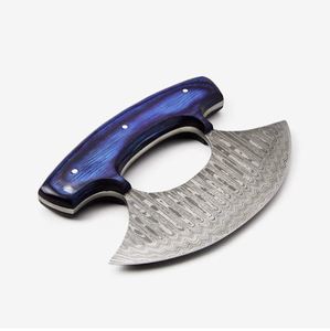 Couteau à pizza artisanal de style Damas, lame courbée avec manche en bois, coupe-pizza personnalisé pour la cuisine, vente en gros aux États-Unis - Product Image 3