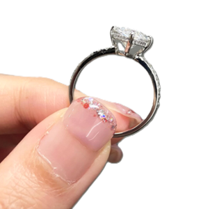 Wholesale Cut Marquise Lab Grown Diamond 14K 18K White Gold 925 Sterling <b>Silver</b> Promise <b>Ring</b> Prong <b>Statement</b> Wedding Jewelry - Product Image 4