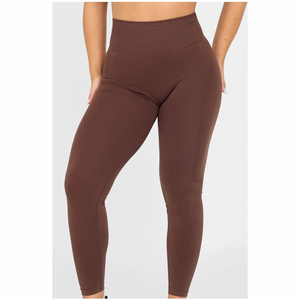 Leggings moulants pour femmes de haute qualité, personnalisés, unis, pour le yoga, vêtements de sport, leggings de compression élastiques à taille haute - Product Image 6