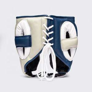 Gants de boxe en cuir de vachette de qualité supérieure, protection intégrale du visage, protège-tête, protège-glande, ensemble d'équipement d'entraînement, imperméable et respirant - Product Image 4