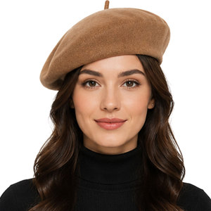 Elegant Wool <b>Beret</b> Hat Soft Felt French Style Winter Fashion Headwear Warm Everyday Streetwear Travel And Casual Wear - Product Image 5