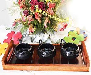 ถาดไม้สี่เหลี่ยมลายไม้สำหรับเสิร์ฟเครื่องดื่ม ของตกแต่งบ้าน ดีไซน์ทันสมัยอเนกประสงค์สำหรับห้องครัว - Product Image 3