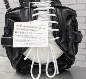 Protège-tête de boxe en cuir intégral personnalisé avec double visière et fermeture auto-agrippante pour l'entraînement et le sparring - Product Image 3