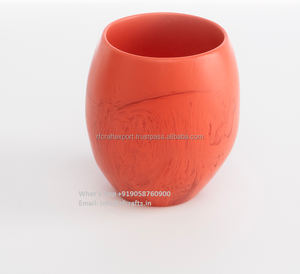 แก้วเรซินสีชมพูหรูหราทำด้วยมือเหมาะสำหรับไวน์และค็อกเทล - Product Image 6