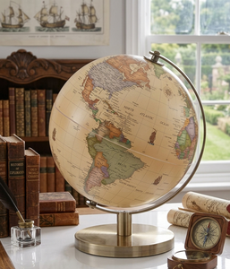 Antique Style <b>Rotatable</b> World <b>Globe</b> Decorative Nautical Tabletop <b>Globe</b> on Heavy-Duty Stand Corporate Gift & Executive Office - Product Image 1