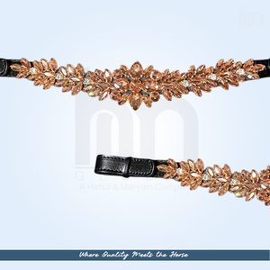 Diadema de cuero personalizada para caballo con cristales transparentes, diadema con broche a presión, accesorios ecuestres brillantes para caballo. - Product Image 6