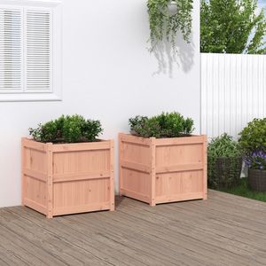 Juego de 2 Macetas de Madera Maciza de Abeto Douglas de 23.6 Pulgadas, Macetas y Jardineras de Madera Natural para Jardín - Product Image 1
