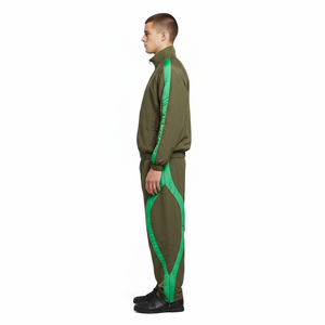 Conjunto Deportivo Personalizable y Transpirable para Hombre, Estilo Vintage 3D de los 90, Chaqueta y Pantalón de Nylon Tejido con Bloques de Color - Product Image 3