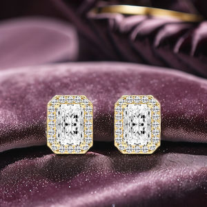 Boucles d'oreilles en or 14kt-18kt avec diamants de laboratoire-Collection de bijoux fins durables et luxueux - Product Image 1