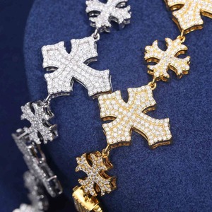 Pulsera de Plata con Incrustaciones de Moissanita, Estilo Hip Hop, Cadena Cubana, Regalo para Mujer, Disponible al Mejor Precio - Product Image 4