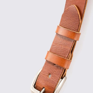 Cinturón Clásico de Cuero Genuino de Vaca de Primera Calidad, Hebilla de Pin para Oficina, Venta Directa de Fábrica, Precio al por Mayor - Product Image 4