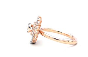 AMBER JEWELS Rose Gold Plated Flower Shape Zircon Pendant Unisex Classic Charm Jewelry Alloy Claw Setting IGI Certified - Product Image 2